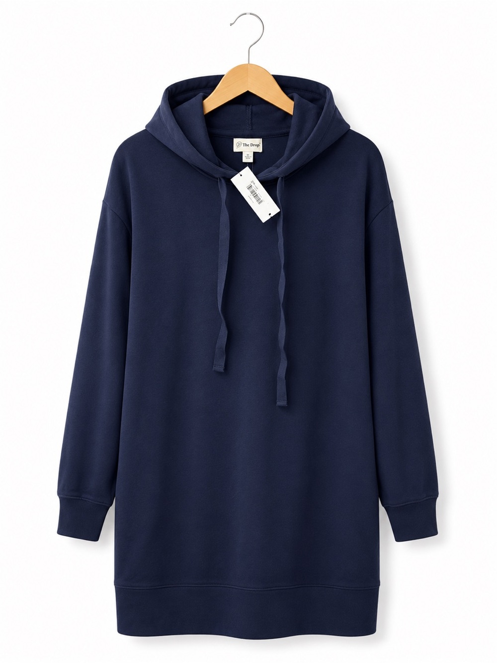 The Drop Navy Hooded Sweatshirt Dress NWT  Small Casual Athleisure Streetwear
